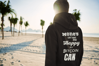 Bitcoin und die Zukunft der Finanzen - Bitcoin can make me happy hoodie