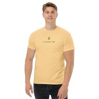 21 MILLION BTC CLUB T - SHIRT in Yellow Haze S ( von BITVESTIS)
