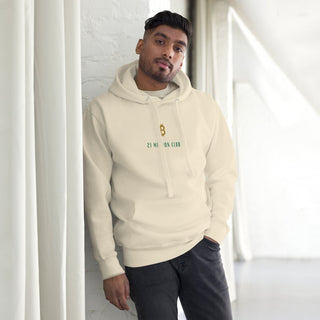 21 MILLION CLUB BITCOIN HOODIE in Bone S ( von BITVESTIS)