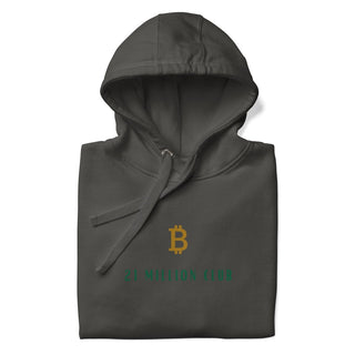 21 MILLION CLUB BITCOIN HOODIE in Vintage Schwarz S ( von BITVESTIS)