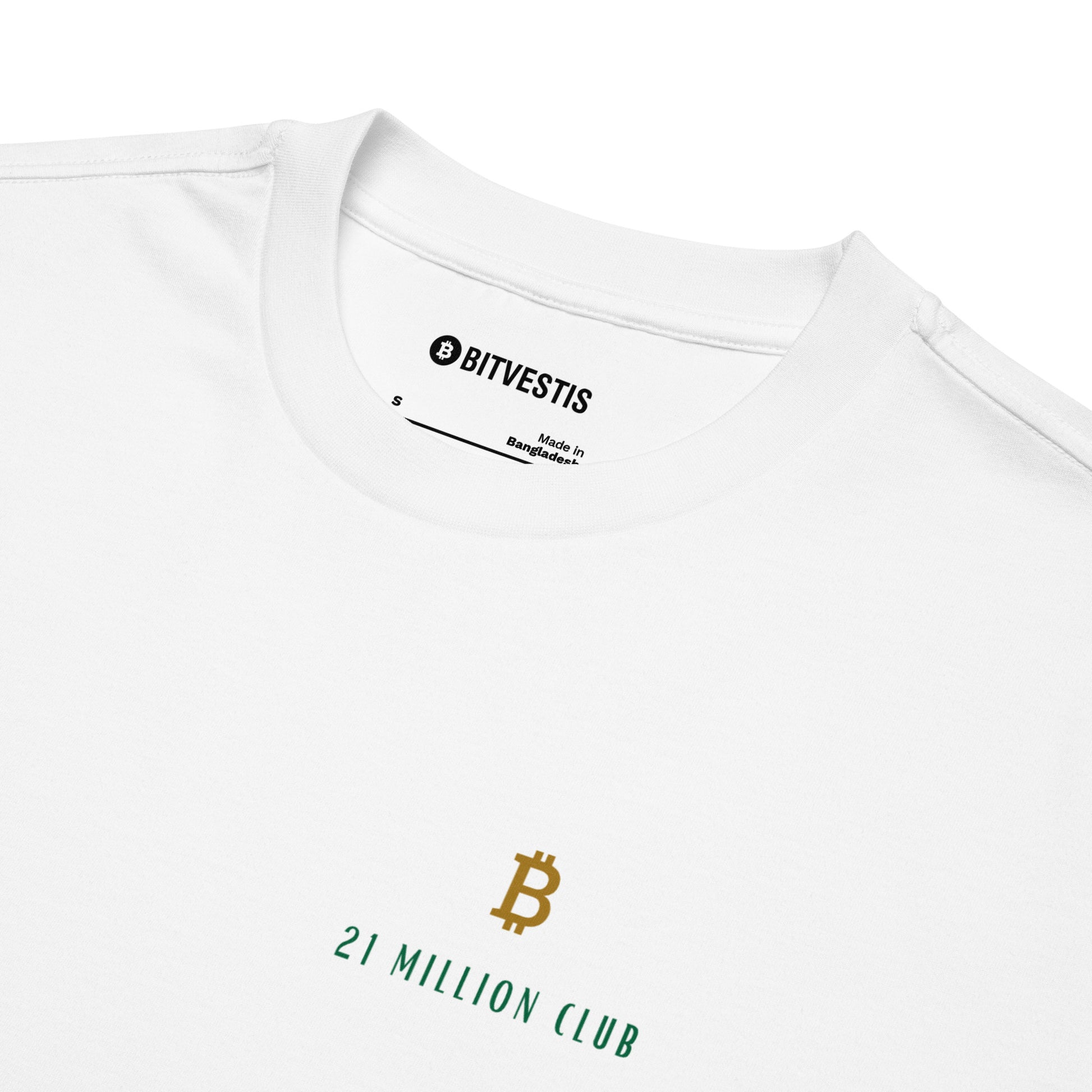 21 MILLION BTC CLUB OVERSIZED T-SHIRT BITVESTIS BITVESTIS Weiß