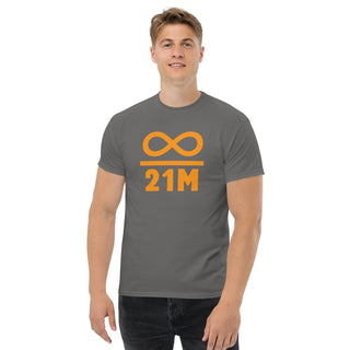 21M BITCOIN T - SHIRT in Holzkohle S ( von BITVESTIS)