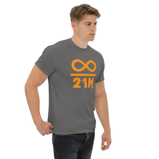 21M BITCOIN T - SHIRT in Holzkohle S ( von BITVESTIS)