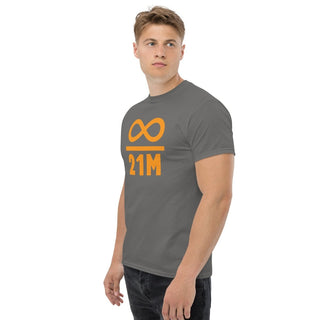21M BITCOIN T - SHIRT in Holzkohle S ( von BITVESTIS)