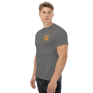 21M Bitcoin T-Shirt in Holzkohle von BITVESTIS