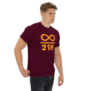 21M BITCOIN T - SHIRT in Kastanienbraun S ( von BITVESTIS)