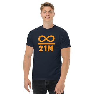 21M BITCOIN T - SHIRT in Navy S ( von BITVESTIS)