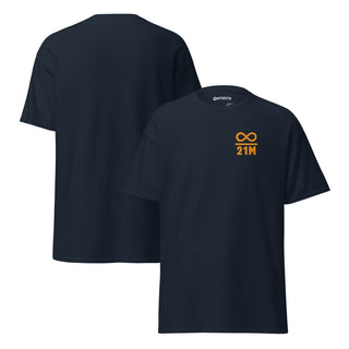 21M Bitcoin T-Shirt in Navy von BITVESTIS