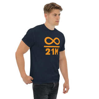 21M BITCOIN T - SHIRT in Navy S ( von BITVESTIS)