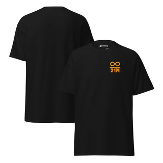 21M Bitcoin T-Shirt in Schwarz von BITVESTIS