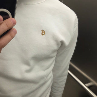 BITCOIN PREMIUM STICK SWEATSHIRT in Weiß S ( von BITVESTIS)