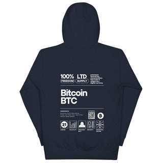 BITCOIN LABEL HOODIE BITVESTIS BITVESTIS Navy Blazer S bitcoin