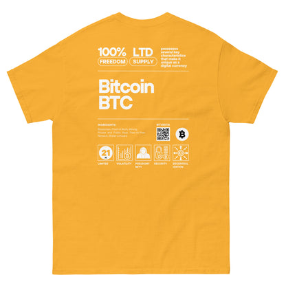 BITCOIN LABEL T-SHIRT BITVESTIS Gold S