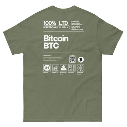 BITCOIN LABEL T-SHIRT BITVESTIS Militärgrün S