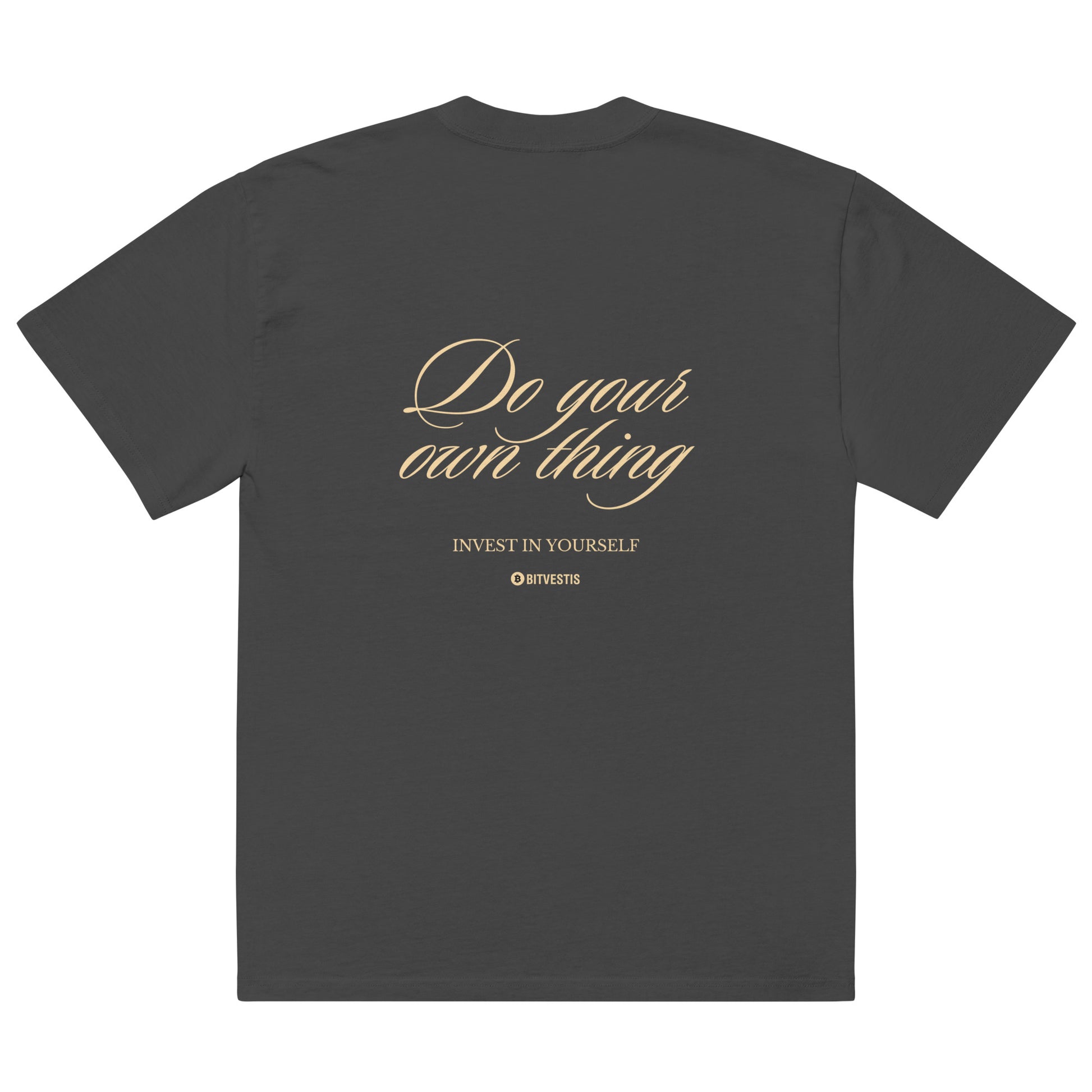 BITCOIN OVERSIZED T-Shirt – Stylisch und bequem für Krypto-Fans.

