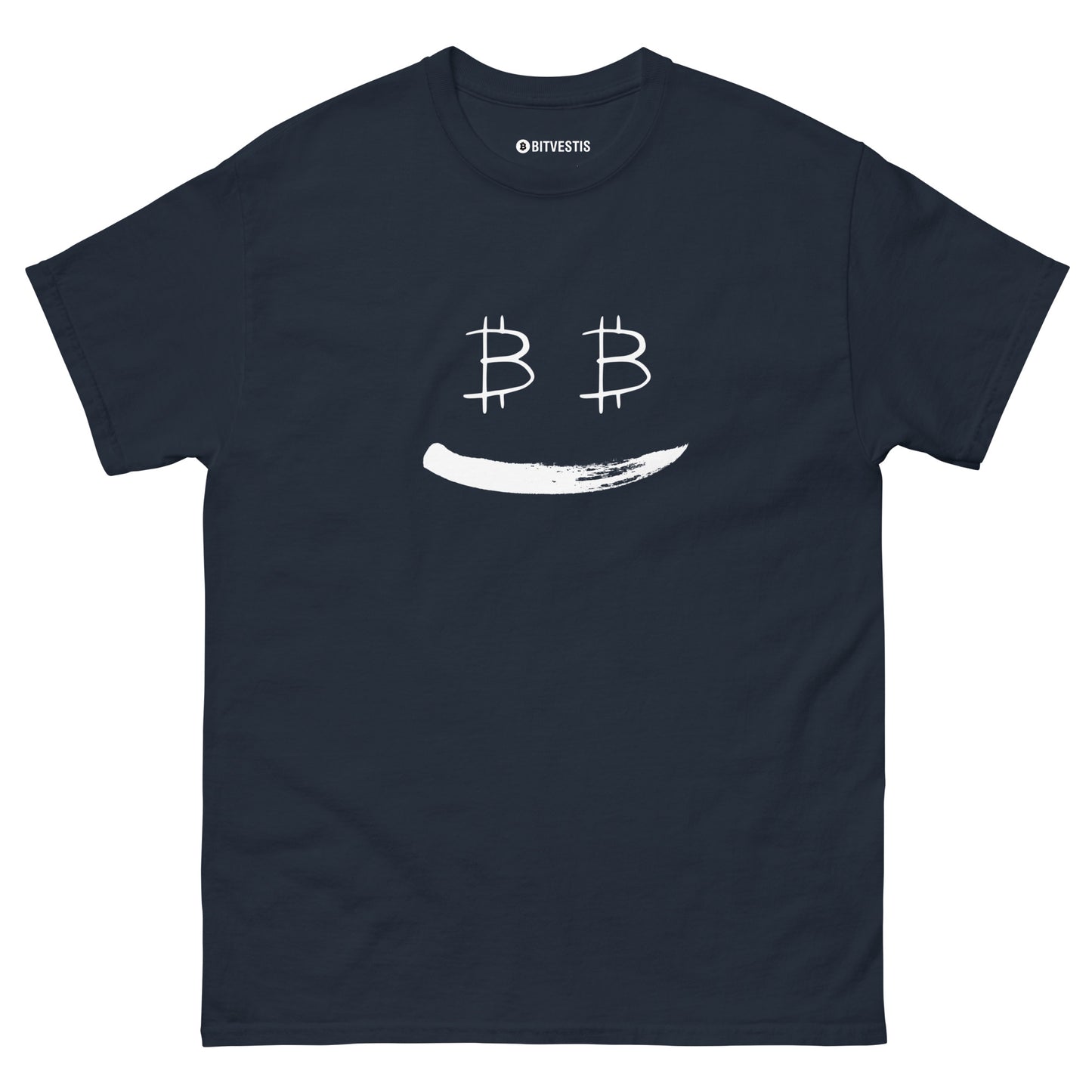 BITCOIN SMILE T-SHIRT BITVESTIS BITVESTIS Navy