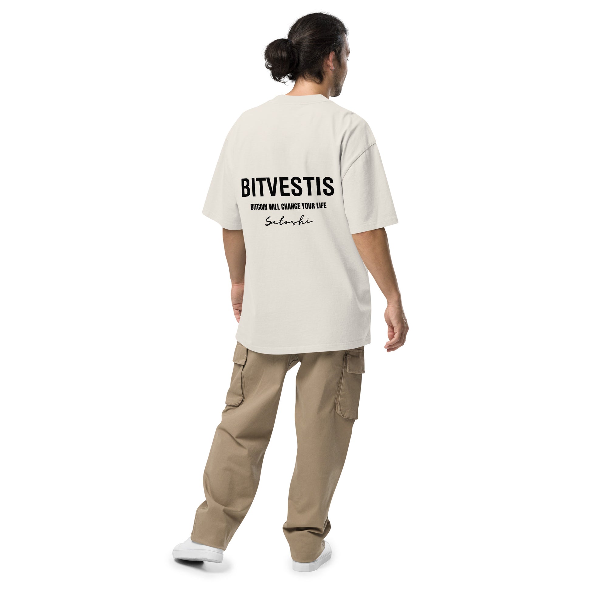 BTC CHANGE LIFE OVERSIZED BITVESTIS BITVESTIS Faded Bone