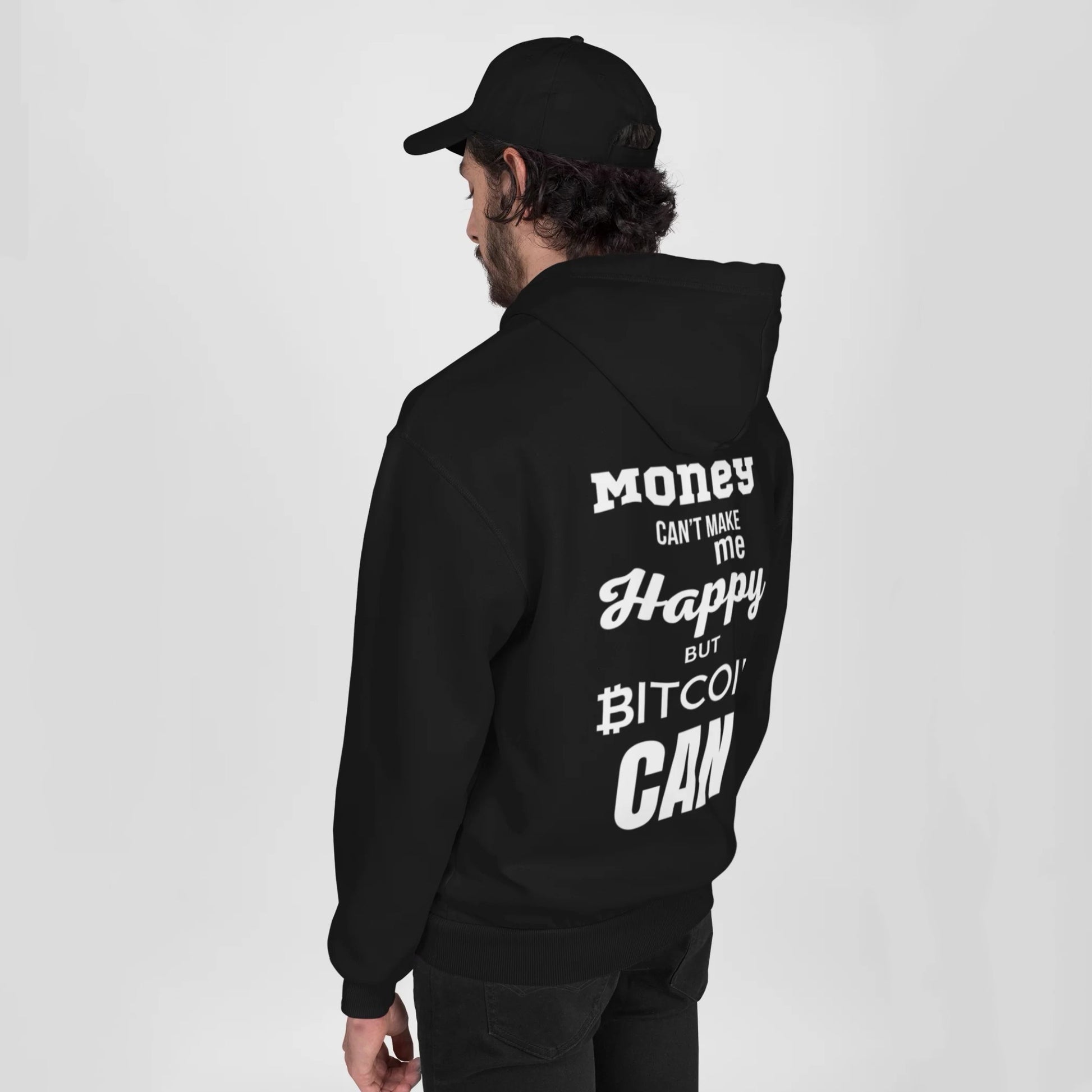 Bequemer Bitcoin Hoodie mit motivierendem Print – perfekt für alle Bitcoin-Enthusiasten und Streetwear-Liebhaber.