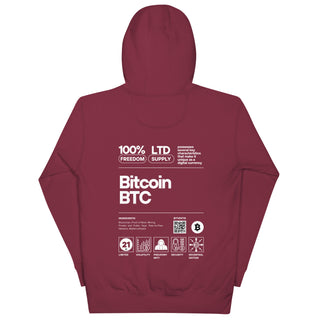 BITCOIN LABEL HOODIE BITVESTIS BITVESTIS Kastanienbraun S bitcoin