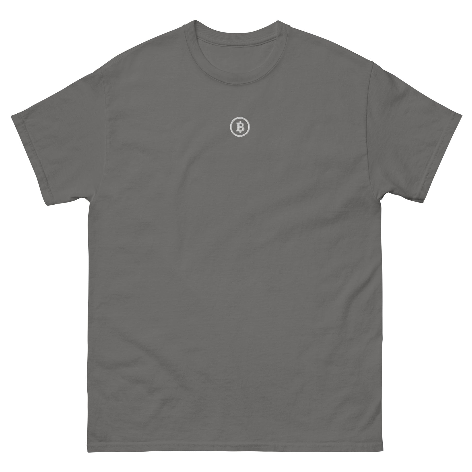 Bitcoin Stick T-Shirt Grau – klassischer Schnitt