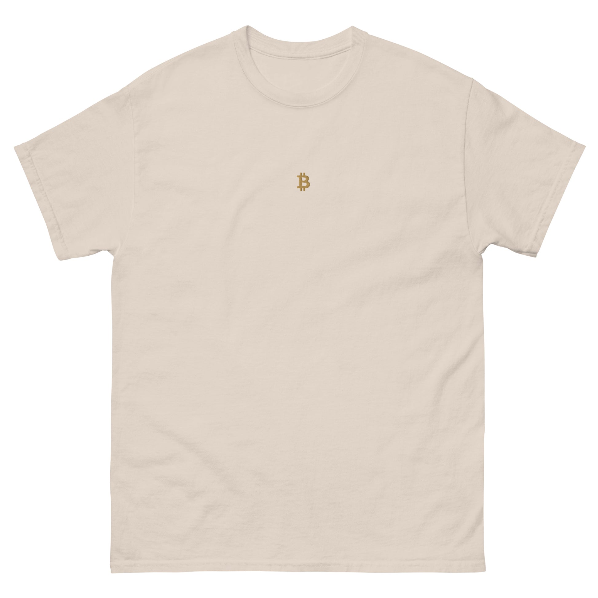 Product mockup Bitcoin Stick logo in Beige in hoher Qualität.