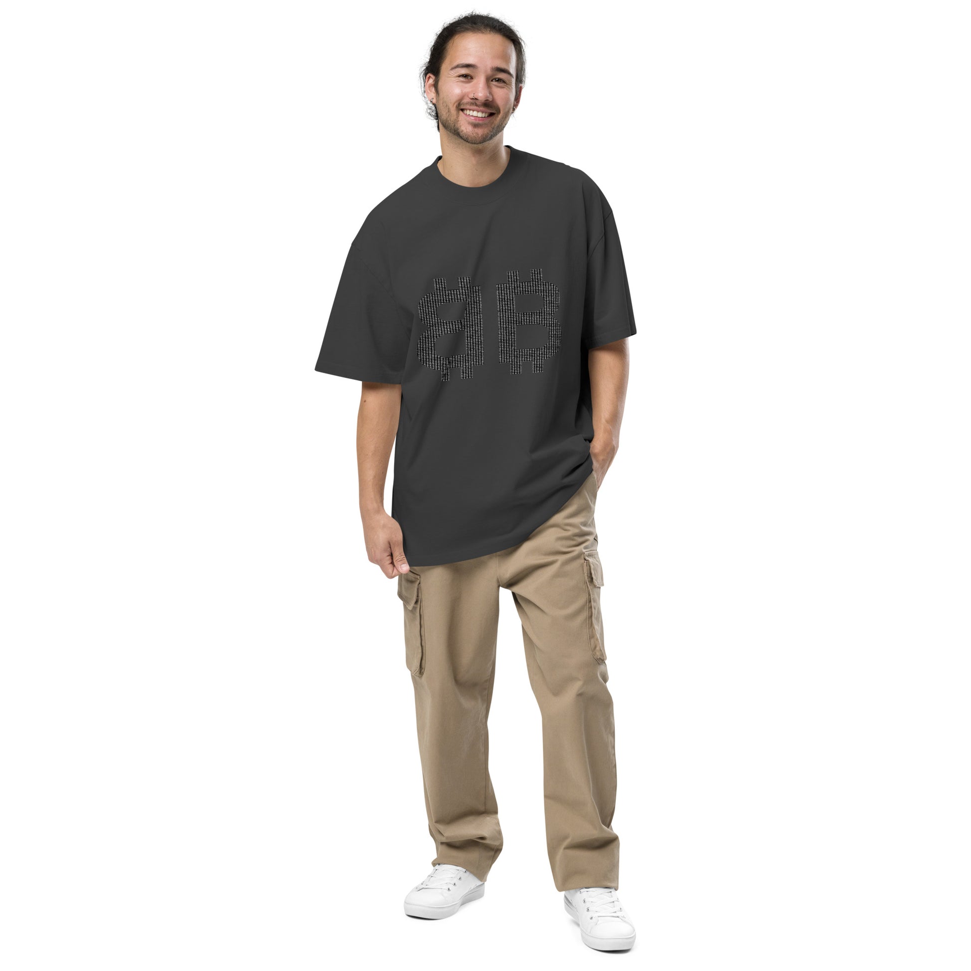 DOUBLE BITCOIN OVERSIZED BITVESTIS BITVESTIS Faded Black