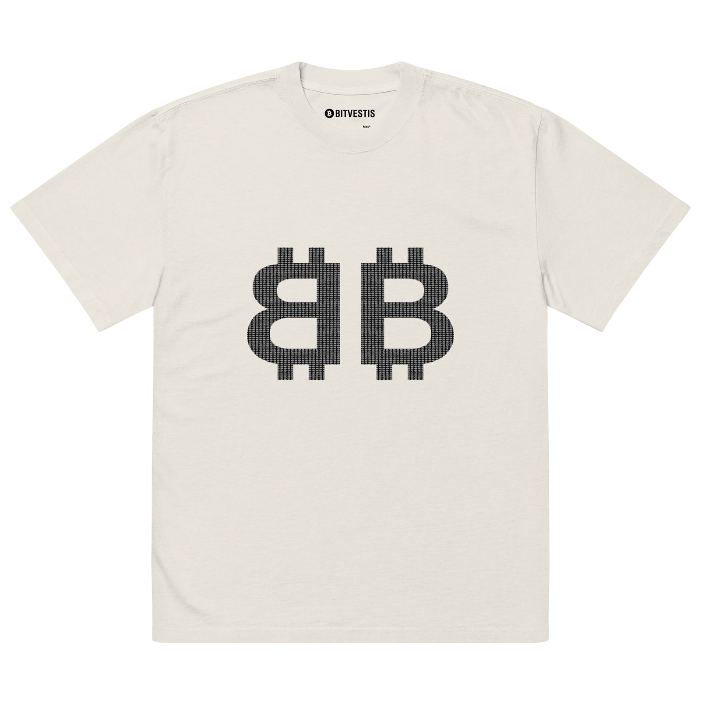 DOUBLE BITCOIN OVERSIZED T-Shirt – stylisch, langlebig und aus hochwertiger Baumwolle.
