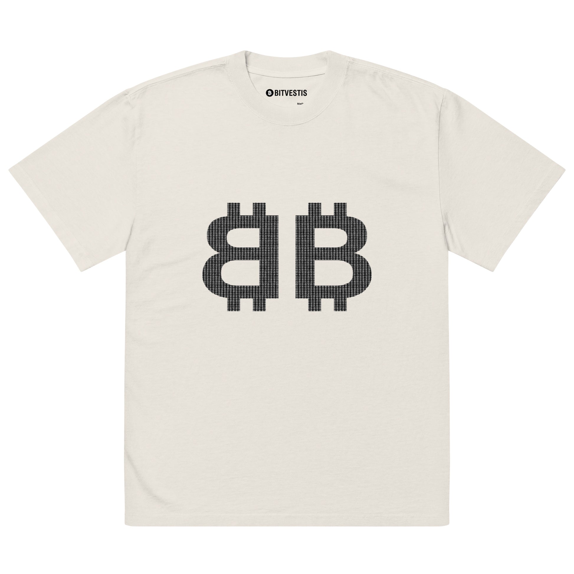 DOUBLE BITCOIN OVERSIZED T-Shirt – stylisch, langlebig und aus hochwertiger Baumwolle.
