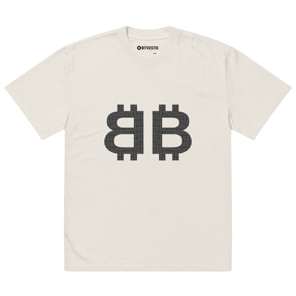 DOUBLE BITCOIN OVERSIZED T-Shirt – stylisch, langlebig und aus hochwertiger Baumwolle.

