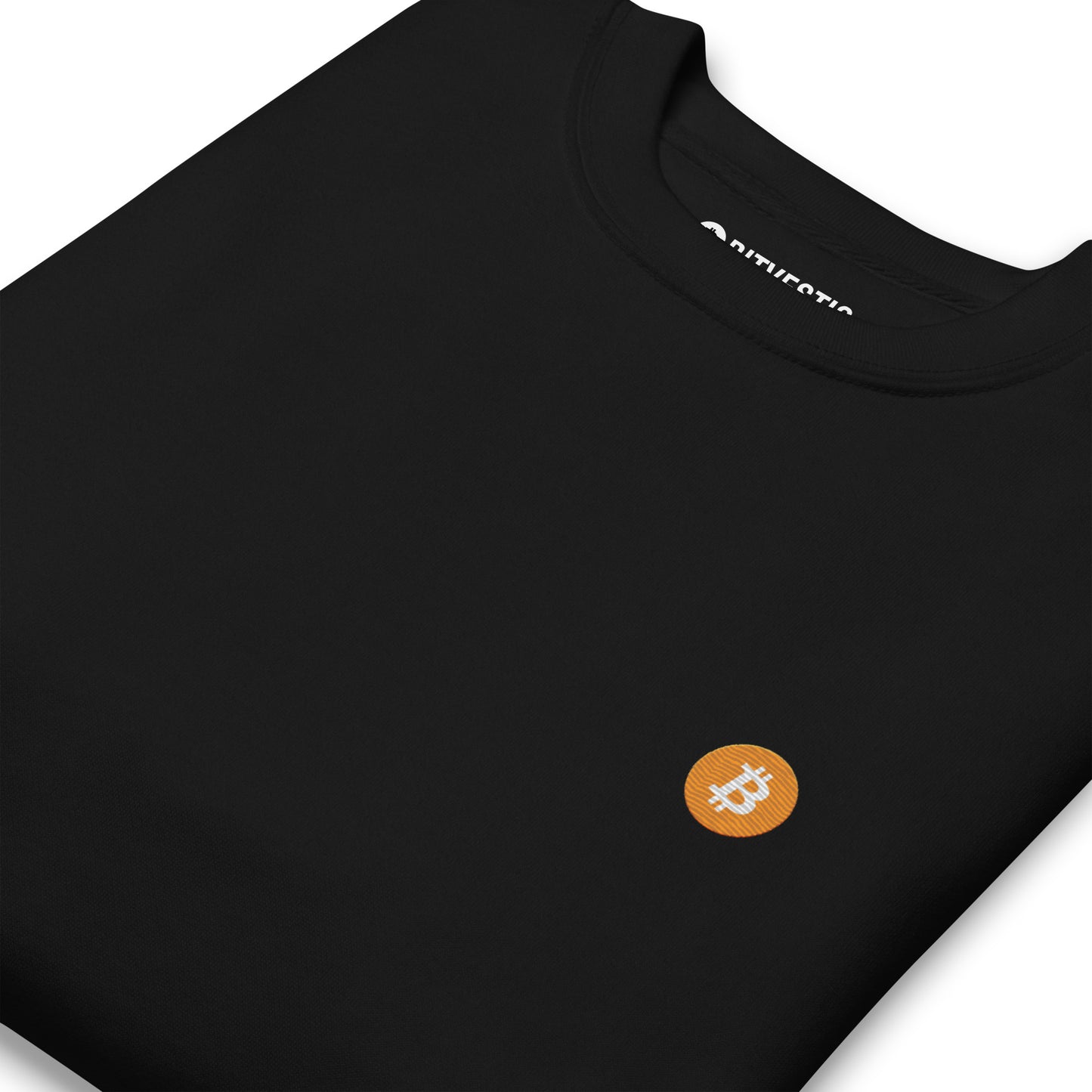 Hochwertiger Bitcoin Pullover aus Baumwollmischung mit weichem Vlies-Innenfutter