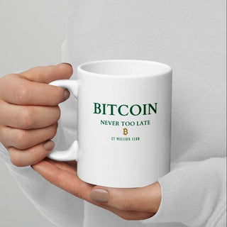 BITCOIN 21 MILLION CLUB TASSE in weiss ( von BITVESTIS)