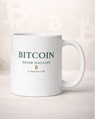 Bitcoin 21 Million Club Tasse von BITVESTIS aus Keramik in weiss