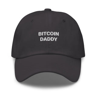 Bitcoin Daddy Cap in Dunkelgrau Frontansicht von BITVESTIS