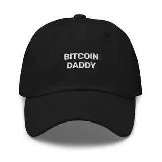 Bitcoin Daddy Cap in Schwarz Frontansicht von BITVESTIS