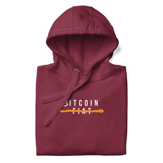 BITCOIN FIAT HOODIE in Kastanienbraun S ( von BITVESTIS)