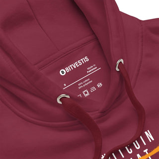 BITCOIN FIAT HOODIE in Kastanienbraun S ( von BITVESTIS)
