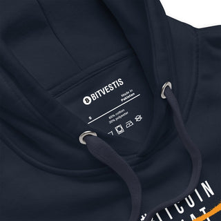 BITCOIN FIAT HOODIE in Navy Blazer S ( von BITVESTIS)