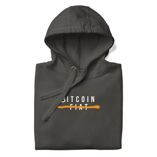 BITCOIN FIAT HOODIE in Vintage Schwarz S ( von BITVESTIS)