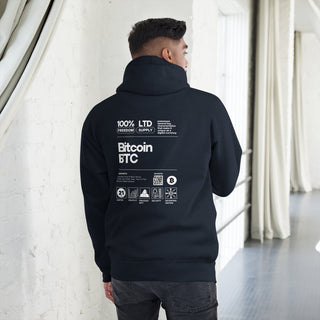 BITCOIN LABEL HOODIE in Kastanienbraun S ( von BITVESTIS)