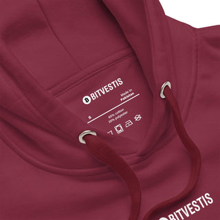 BITCOIN LABEL HOODIE in Kastanienbraun S ( von BITVESTIS)