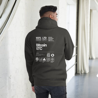 BITCOIN LABEL HOODIE in Navy Blazer S ( von BITVESTIS)