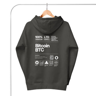 BITCOIN LABEL HOODIE in Navy Blazer S ( von BITVESTIS)