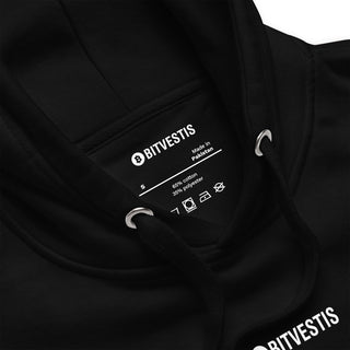 BITCOIN LABEL HOODIE in Schwarz S ( von BITVESTIS)