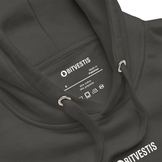 BITCOIN LABEL HOODIE in Vintage Schwarz S ( von BITVESTIS)
