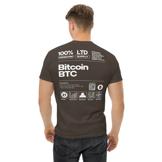 BITCOIN LABEL T - SHIRT in Dunkle Schokolade S ( von BITVESTIS)