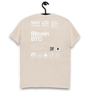 BITCOIN LABEL T - SHIRT in Holzkohle S ( von BITVESTIS)