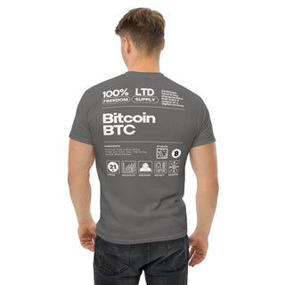 BITCOIN LABEL T - SHIRT in Holzkohle S ( von BITVESTIS)