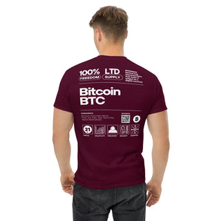 BITCOIN LABEL T - SHIRT in Kastanienbraun S ( von BITVESTIS)
