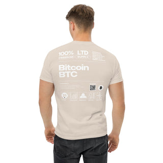 BITCOIN LABEL T - SHIRT in Natürlich S ( von BITVESTIS)
