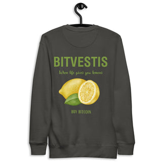 BITCOIN LEMON HOODIE in Navy Blazer S ( von BITVESTIS)